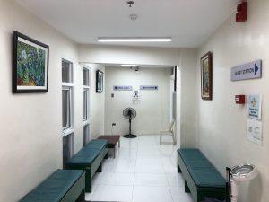 Dental clinic, eye center, heart and lung station waiting area